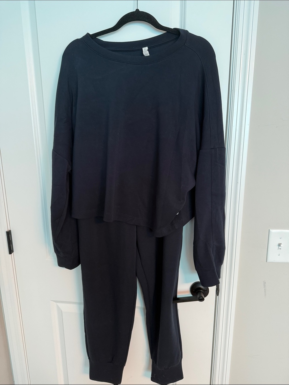 Women's Navy Lounge Sweatshirt & Jogger Set